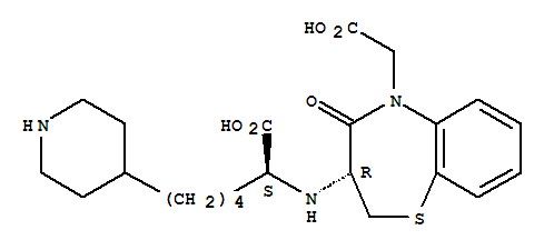 N-[(3R)-5-(carboxymethyl)-4-oxo-2,3,4,5-tetrahydro-1,5-benzothiazepin-3-yl]-6-piperidin-4-yl-L-norleucine