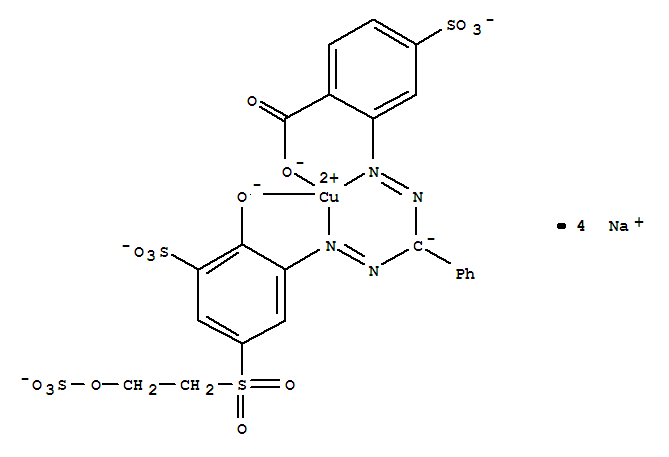Cuprate(4-),[2-[2-[[2-[2-(hydroxy-kO)-3-sulfo-5-[[2-(sulfooxy)ethyl]sulfonyl]phenyl]diazenyl-kN2]phenylmethyl]diazenyl-kN1]-4-sulfobenzoato(6-)-kO]-, sodium (1:4)