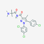 1H-Pyrazole-3-carboxamide, 5-(4-chlorophenyl)-1-(2,4-dichlorophenyl)-N-[2-(dimethylamino)-2-methyl-1-oxopropyl]-4-methyl-