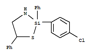 1-Thia-3-aza-2-silacyclopentane,2-(4-chlorophenyl)-2,5-diphenyl-