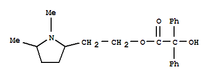 Benzilic acid,2-(1,5-dimethyl-2-pyrrolidinyl)ethyl ester (6CI)
