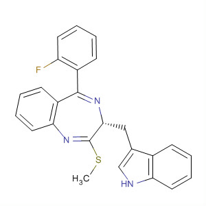 3H-1,4-Benzodiazepine,5-(2-fluorophenyl)-3-(1H-indol-3-ylmethyl)-2-(methylthio)-, (R)-