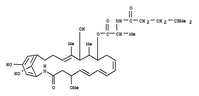 D-Alanine,N-(4-methyl-1-oxopentyl)-, 11-ester with20,23-didehydro-20,23-dideoxo-20,23-dihydroxyansatrienol A