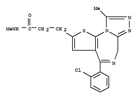 3-[4-(2-chlorophenyl)-9-methyl-6H-thieno[3,2-f][1,2,4]triazolo[4,3-a][1,4]diazepin-2-yl]-N-methylpropanamide