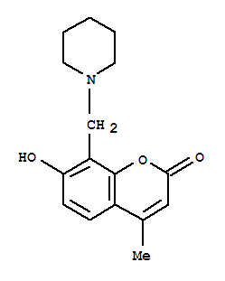 2H-1-benzopyran-2-one, 7-hydroxy-4-methyl-8-(1-piperidinylmethyl)-