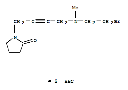 2-Pyrrolidinone,1-[4-[(2-bromoethyl)methylamino]-2-butyn-1-yl]-, hydrobromide (1:2)