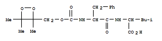 N-({[(3R)-3,4,4-trimethyl-1,2-dioxetan-3-yl]methoxy}carbonyl)-L-phenylalanyl-L-leucine