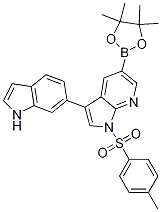 1H-Pyrrolo[2,3-b]pyridine, 3-(1H-indol-6-yl)-1-[(4-Methylphenyl)sulfonyl]-5-(4,4,5,5-tetraMethyl-1,3,2-dioxaborolan-2-yl)-