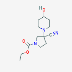 ethyl 3-cyano-3-(4-hydroxypiperidin-1-yl)pyrrolidine-1-carboxylate