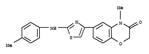 4-methyl-6-{2-[(4-methylphenyl)amino]-1,3-thiazol-4-yl}-2H-1,4-benzoxazin-3(4H)-one