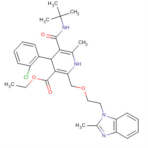 3-Pyridinecarboxylic acid,4-(2-chlorophenyl)-5-[[(1,1-dimethylethyl)amino]carbonyl]-1,4-dihydro-6-methyl-2-[[2-(2-methyl-1H-benzimidazol-1-yl)ethoxy]methyl]-, ethyl ester