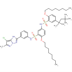 Benzenesulfonamide,N-[3-[[[3-(7-chloro-6-methyl-1H-pyrazolo[1,5-b][1,2,4]triazol-2-yl)phenyl]amino]sulfonyl]-4-(octyloxy)phenyl]-2-(octyloxy)-5-(1,1,3,3-tetramethylbutyl)-