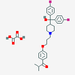 1-[4-(3-{4-[bis(4-fluorophenyl)(hydroxy)methyl]piperidin-1-yl}propoxy)phenyl]-2-methylpropan-1-one ethanedioate (1:1)