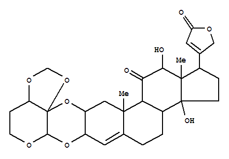 Carda-4,20(22)-dienolide,2,3-[(dihydro-4H-1,3-dioxolo[4,5-c]pyran-3a,4(6H)-diyl)bis(oxy)]-12,14-dihydroxy-11-oxo-,[2a(3aR,4S,7aR),3b,12b]-
