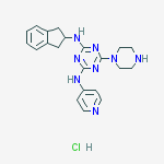 1,3,5-Triazine-2,4-diaMine, N2-(2,3-dihydro-1H-inden-2-yl)-6-(1-piperazinyl)-N4-4-pyridinyl-, (Hydrochloride) (1:1)