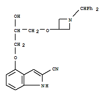 4-(3-{[1-(diphenylmethyl)azetidin-3-yl]oxy}-2-hydroxypropoxy)-1H-indole-2-carbonitrile
