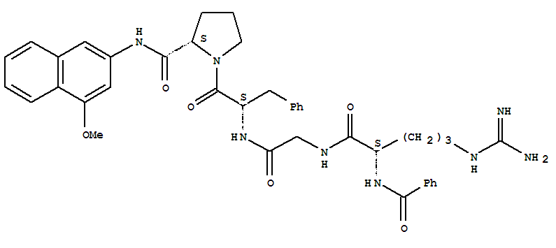 N(alpha)-benzoyl-arginyl-glycyl-phenylalanyl-prolyl-methoxy-beta-naphthylamide