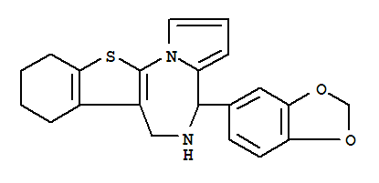 4H-(1)Benzothieno(3,2-f)pyrrolo(1,2-a)(1,4)diazepine, 5,6,7,8,9,10-hexahydro-4-(1,3-benzodioxol-5-yl)-