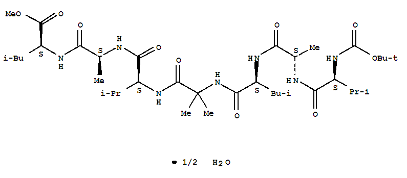 tert-butyloxycarbonyl-valyl-alanyl-leucyl-2-aminoisobutyryl-valyl-alanyl-leucyl methyl ester