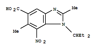 1-(1-ethylpropyl)-2,6-dimethyl-7-nitro-1H-benzimidazole-5-carboxylic acid