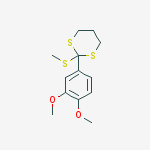 1,3-Dithiane, 2-(3,4-dimethoxyphenyl)-2-(methylthio)-