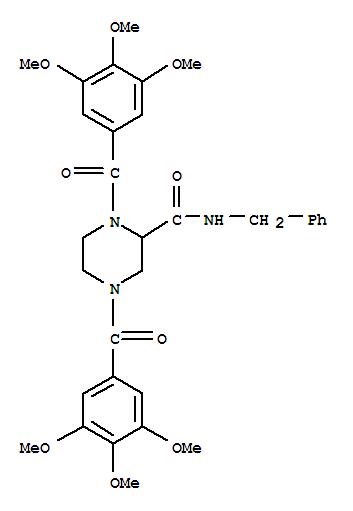1,4-Bis(3,4,5-trimethoxybenzoyl)-N-(phenylmethyl)-2-piperazinecarboxam ide