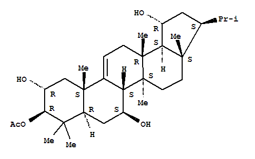 D:C-Friedo-B':A'-neogammacer-9(11)-ene-2,3,7,19-tetrol,3-acetate, (2a,3b,7b,8b,13b,14a,17b,18a,19a,21b)-