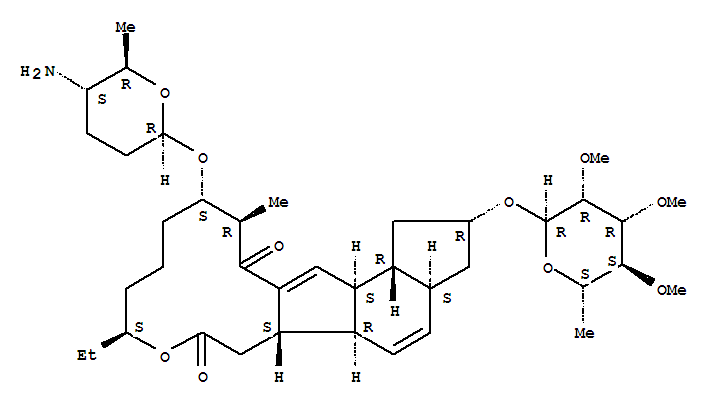 1H-as-Indaceno3,2-doxacyclododecin-7,15-dione, 13-(2R,5S,6R)-5-aminotetrahydro-6-methyl-2H-pyran-2-yloxy-2-(6-deoxy-2,3,4-tri-O-methyl-.alpha.-L-mannopyranosyl)oxy-9-ethyl-2,3,3a,5a,5b,6,9,10,11,12,13,14,16a,16b-tetradecahydro-14-methyl-, (2R,3aS,5aR,5bS,