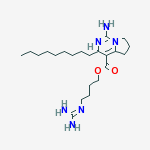 Pyrrolo[1,2-c]pyrimidine-4-carboxylic acid, 1-amino-3,5,6,7-tetrahydro-3-undecyl-, 4-[(aminoiminomethyl]amino)butyl ester, (+)