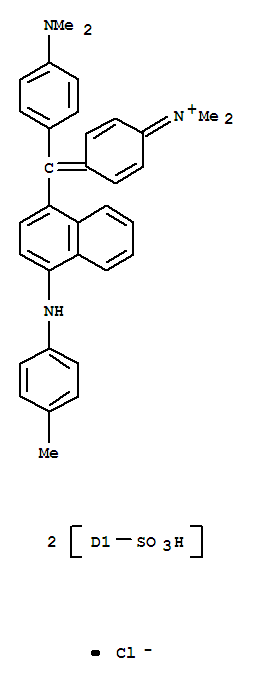 Methanaminium,N-[4-[[4-(dimethylamino)phenyl][4-[(4-methylphenyl)amino]-1-naphthalenyl]methylene]-2,5-cyclohexadien-1-ylidene]-N-methyl-,chloride, disulfo deriv. (9CI)
