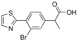 2-[4-(Thiazol-2-yl)-3-bromophenyl]propanoic acid