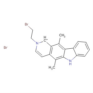 6H-Pyrido[4,3-b]carbazolium, 2-(2-bromoethyl)-5,11-dimethyl-, bromide