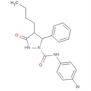 1-Pyrazolidinecarboxamide, N-(4-bromophenyl)-4-butyl-3-oxo-5-phenyl-