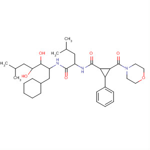 Cyclopropanecarboxamide,N-[1-[[[1-(cyclohexylmethyl)-2,3-dihydroxy-5-methylhexyl]amino]carbonyl]-3-methylbutyl]-2-(4-morpholinylcarbonyl)-3-phenyl-