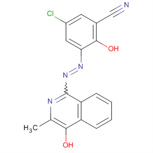 Benzonitrile,5-chloro-2-hydroxy-3-[(4-hydroxy-3-methyl-1-isoquinolinyl)azo]-