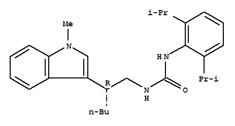 1-[2,6-bis(1-methylethyl)phenyl]-3-[(2R)-2-(1-methyl-1H-indol-3-yl)hexyl]urea