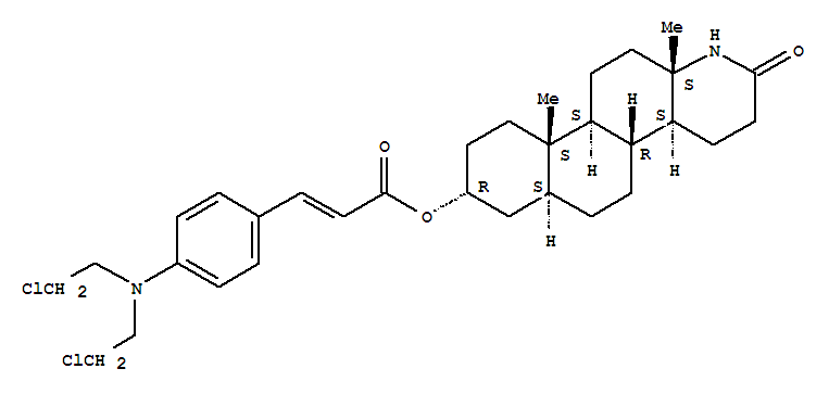 17a-Aza-D-homoandrostan-17-one,3-[[3-[4-[bis(2-chloroethyl)amino]phenyl]-1-oxo-2-propenyl]oxy]-, (3a,5a)-