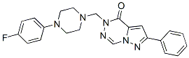 4-[[4-(4-fluorophenyl)piperazin-1-yl]methyl]-8-phenyl-1,3,4,9-tetrazab icyclo[4.3.0]nona-2,6,8-trien-5-one