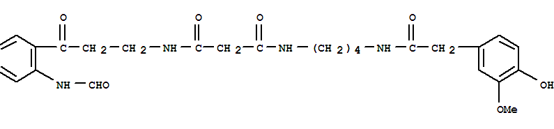 Propanediamide,N1-[3-[2-(formylamino)phenyl]-3-oxopropyl]-N3-[4-[[2-(4-hydroxy-3-methoxyphenyl)acetyl]amino]butyl]-