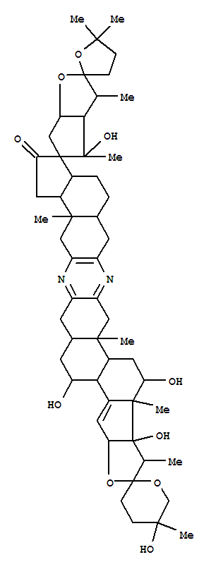 Trispiro[furan-2(3H),2'-[2H]cyclopenta[b]furan-5'(3'H),12''(2''H)-furo[3'',2'':3',4']cyclopenta[1',2':5,6]naphth[1,2-b]indeno[4,5-i]phenazine-2'',2'''-[2H]pyran]-11''(1''H)-one,3''',3'a,3''a,4,4',4''',4''b,5,5'',5''',6',6'',6''',6'a,6''a,7'',9'',9''a,9''b