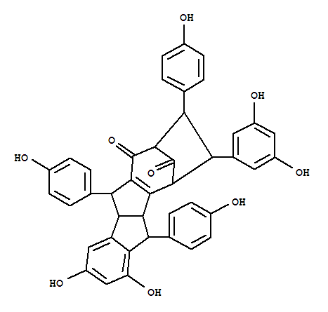 7,10-Methano-6H-indeno[2,1-a]azulene-6,12-dione,9-(3,5-dihydroxyphenyl)-4b,5,7,8,9,10,10b,11-octahydro-1,3-dihydroxy-5,8,11-tris(4-hydroxyphenyl)-,(4ba,5a,7a,8b,9a,10a,10ba,11a)-(-)-