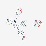 4-[4-(2-morpholin-4-ylethyl)-3-phenylpyrrolo[1,2-a]benzimidazol-2-yl]phenol;sulfuric Acid