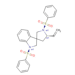 Spiro[3H-indole-3,3'-pyrrolidine],5'-ethenyl-1,2-dihydro-1,1'-bis(phenylsulfonyl)-, trans-