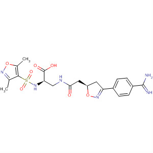 D-Alanine,3-[[[(5R)-3-[4-(aminoiminomethyl)phenyl]-4,5-dihydro-5-isoxazolyl]acetyl]amino]-N-[(3,5-dimethyl-4-isoxazolyl)sulfonyl]-