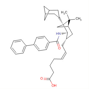 5-Heptenoic acid,7-[(1R,2R,3S,5S)-2-[([1,1'-biphenyl]-4-ylcarbonyl)amino]-6,6-dimethylbicyclo[3.1.1]hept-3-yl]-, (5Z)-