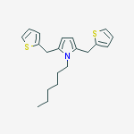 1H-Pyrrole, 1-hexyl-2,5-bis(2-thienylmethyl)-
