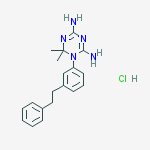 6,6-dimethyl-1-[3-(2-phenylethyl)phenyl]-1,3,5-triazine-2,4-diamine;hydrochloride