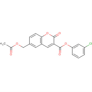 2H-1-Benzopyran-3-carboxylic acid, 6-[(acetyloxy)methyl]-2-oxo-,3-chlorophenyl ester