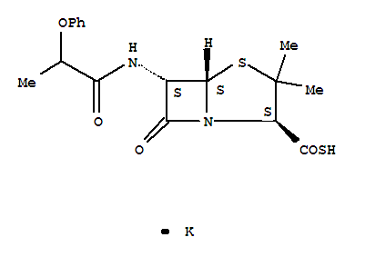 potassium 3,3-dimethyl-7-oxo-6-[(2-phenoxypropanoyl)amino]-4-thia-1-azabicyclo[3.2.0]heptane-2-carbothioate