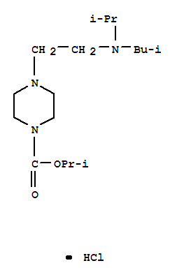 propan-2-yl 4-{2-[(2-methylpropyl)(propan-2-yl)amino]ethyl}piperazine-1-carboxylate hydrochloride (1:1)